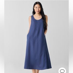 Eileen Fisher pintuck linen dress